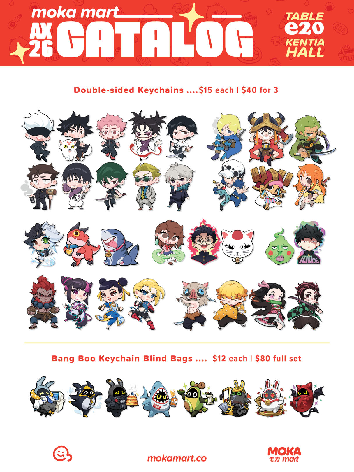 Assorted Anime and Video Game Fanart Keychains